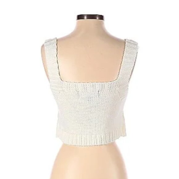 Kendall & Kylie Knit Crop Top White - Picture 2 of 4